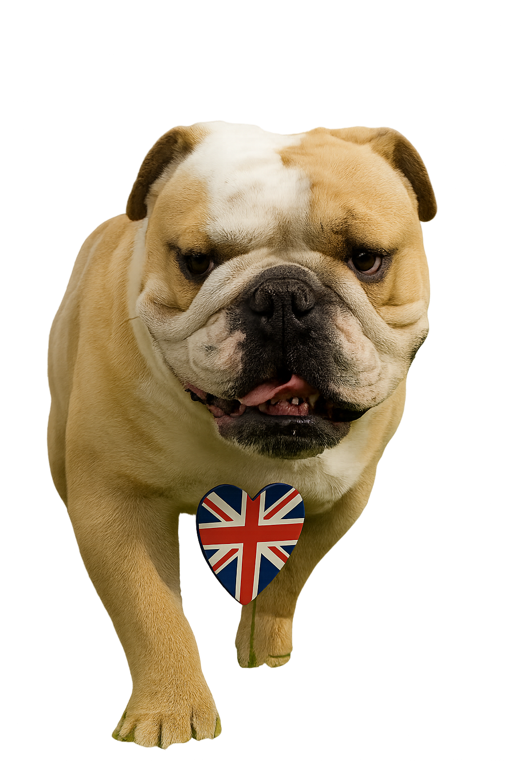 Bulldog with british collar.
